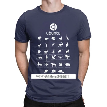 Smieklīgi Ubuntu Linux Relīzes Tshirts Vīriešiem Apkalpes Kakla Kokvilnas Topi, T Krekls Distro Linux Debian Fitnesa Tees Drukāts Apģērbs