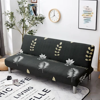 Sofa Bed Cover Locīšanas Sēdekļa Slipcovers Mūsdienu Tipa Armless Dīvāns Stiept Ietver Elastīgs Armless Sols Krēslu, Dīvānu Pārvalki