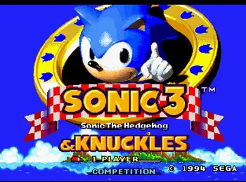 Sonic un Knuckles & Sonic 3 16 Bitu MD Spēles Karti Uz Sega Mega Drive Genesis