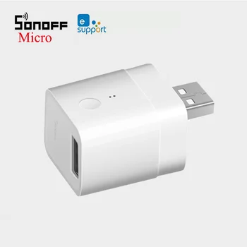 SONOFF Mikro 5V USB Wifi Smart Power Adapteris eWeLink Tālvadības pults Smart Home Balss Laiks Pāriet Strādāt Ar Google Home Alexa