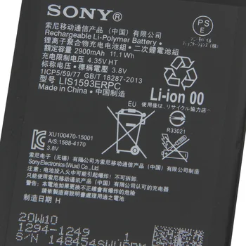 SONY Oriģinālo Rezerves Tālruņa Akumulatora LIS1593ERPC Sony Xperia Z5 E6883 E6633 E6653 E6683 E6603 2900mAh Ar Bezmaksas Rīkiem