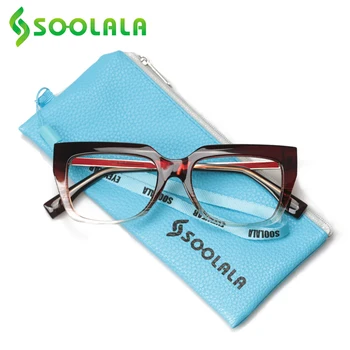 SOOLALA Liels Rāmis Lasīšanas Brilles Sievietēm, Vīriešiem, Modes Brilles Lielā Vīzija Pilna Rimmed Presbyopic Brilles Vīrieši +0.5 4.0 30700