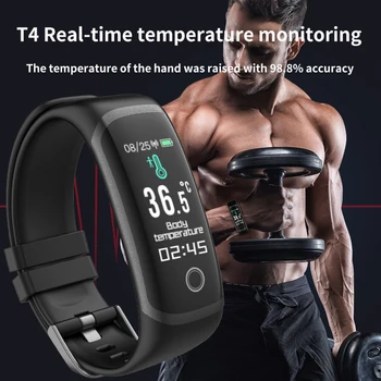 Sporta Smart Skatīties Bluetooth Ūdensizturīgs Smartwatch Termometrs Vīriešiem Smart Skatīties Amazon Bluetooth Smartwatch Ķermeņa Temperatūra 2020