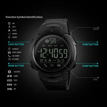 Sporta Smart Skatīties Vīriešu, es Pavisam Pedometrs Remote Camera Kaloriju Bluetooth Smartwatch Atgādinājums Digitālos rokas pulksteņus SKME Relojes