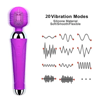 Spēcīgs Burvju Nūjiņu AV Vibrators Seksa Rotaļlietas Sievietei Klitora Stimulators G Spot Impulsdevēja Massager Phalos Dzimumlocekļa Sieviešu Dzimuma Veikals