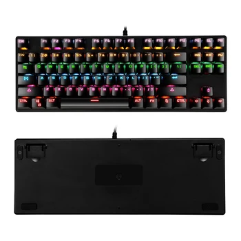 Spēļu Mehāniskā Tastatūra 87key Tastatūras Anti-dubultattēlu RGB/ Mix Backlit LED USB For Gamer PC Klēpjdators, Teclado Mecanico Spēlētājs