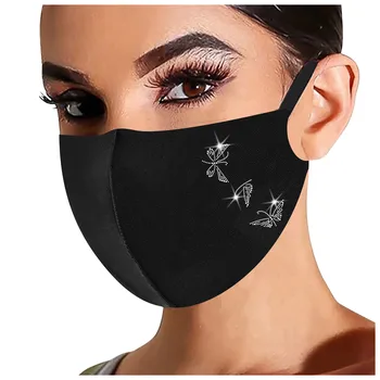 Spīguļi, Rhinestone masque Dimanta Crytal Apdare Facemask Atkārtoti Elpojošs Aizsardzības Masku, Mazgājami Mutes Maska masques