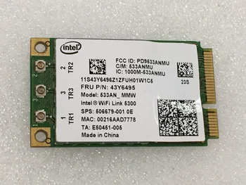SSEA JAUNU Bezvadu tīkla Karte Intel WiFi Link 5300 AGN 533AN_MMW Mini PCI-E 2.4/5.0 GHz 450M IBM X200 X200S X300 R400