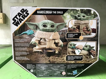 Star Wars Mandalorian Bērnu Yoda Baby Bērnu Runāt Plīša Rotaļlietas ar Raksturu Skaņas un Piederumi Voiceable Rotaļlietas