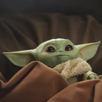 Star Wars Mandalorian Bērnu Yoda Baby Bērnu Runāt Plīša Rotaļlietas ar Raksturu Skaņas un Piederumi Voiceable Rotaļlietas