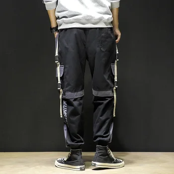 Streetwear Vīriešu Multi Kabatas Kravas Harēma Bikses Hip Hop Gadījuma Vīrietis Dziesmu Bikses Joggers Bikses Modes Harajuku Vīriešu Bikses