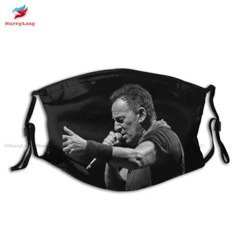 Sublimācijas Unisex Bruce Springsteen Desmit Mutes, Sejas Maska Smieklīgi Poliestera Print Sejas Maskas Ar Filtriem
