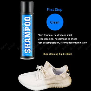 Sunvo Čības Tīrāku Aprūpes Ūdensizturīgs Apavu Clean Spray Ādas Sneaker Audekla Apavi Atjaunots polijas Tīrīšanas Rīks