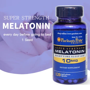 Super Izturība Melatonīna 10mg*120 Gab Palīdz Uzlabot Miega Nakts Miega Atbalstu Karstā Pārdošanas