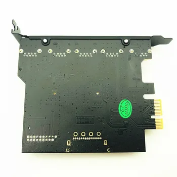 Super Ātrums PCI-E USB 3.0 19-Pin 5 Port PCI Express Paplašināšanas Kartes Adapteris 15Pin SATA spraudnis, ar Driver CD Desktop PC