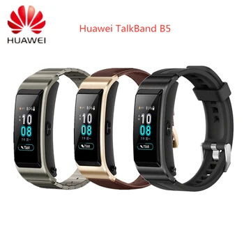 Sākotnējā Huawei TalkBand B5 Runāt Band Bluetooth Smart Aproce Valkājamas Sporta Aproces Touch AMOLED Ekrāns Zvanu Austiņas Band 59545