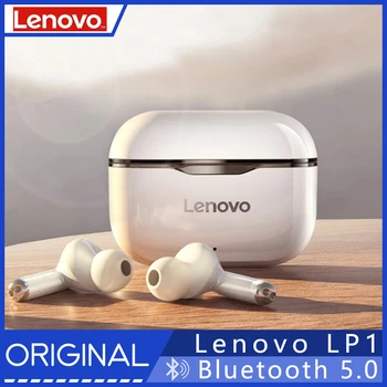 Sākotnējā Lenovo LP1 Austiņas Bluetooth 5.0 Taisnība, Bezvadu Austiņām Touch Kontroli Iphone 12 Android Ilgi Gaidīšanas Laiks