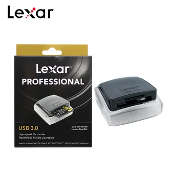 Sākotnējā Lexar Professional 2 in 1 USB 3.0 Dual-Slot Reader High-speed USB 3.0 Profesionālās Kartes Lasītājs SD SDHC SDXD CF Kartes 5699