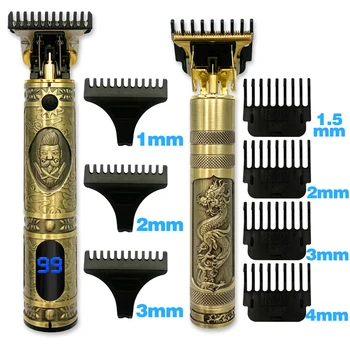 T Hair Clipper Elektriskie matu trimmeris Bezvadu Skuveklis Trimmeris 0mm Vīriešu Frizētava., Matu Griešanas Mašīnas iekasējams taimeris bārdas griezējs 5