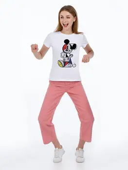 T-krekls sievietēm Pikaso stilā, Disney, balts, kokvilnas, 55543.61