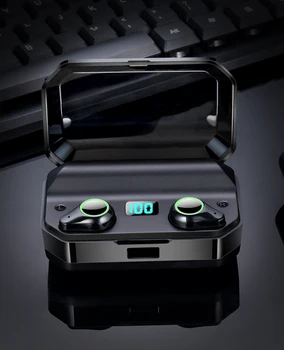 T9 TWS Austiņas Stereo Bluetooth 5.0 Bezvadu Austiņas ar mic Ūdensdrošs LED Power Bank Bezvadu Earbuds par iphone, huawei