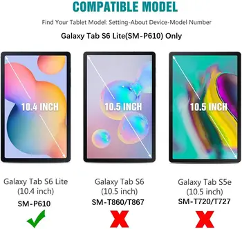Tablete Rūdīta Stikla Ekrāna Aizsargs Vāciņš Samsung Galaxy Tab S6 Lite P610/P615 10.4 collu sprādziendrošas Ekrāns