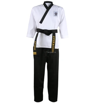 Taekwondo Drēbes, Bērnu Apmācība Apģērbu Pieaugušo garām Piedurknēm Darbības Apģērbs Vīriešu Femal Taekwondo uzvalks T156