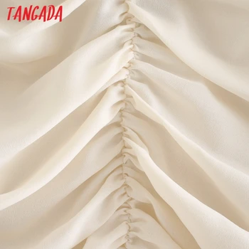 Tangada Sieviešu Retro Cietā Kroku Kultūru Krekls ar garām Piedurknēm Ir 2021. Elegants Sieviešu Slim, Sexy Krekls Topi 2XN34