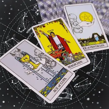 Tarot Kartes Spēle Galdauts 12 Zvaigznājus Astroloģija Klāja Galda Spēles Zīlēšana Liktenis Psiholoģisko Konsultantiem, Magicians