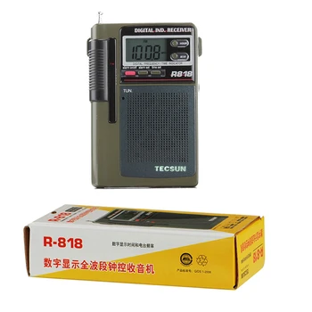 TECSUN R-818 FM/MW/SW Radio Dual Conversion Pasaules Joslā Radio Uztvērējs Ar iebūvēto Skaļruni, Interneta Radio Portatil