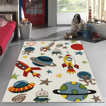 Telpa, Visums, Planēta Bērniem Paklāja Viesistabā Cute Karikatūra Mājas Dekoru Paklājos Guļamistaba Bērnu Dīvāns Ar Neslīdošu Grīdas Paklāji