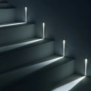 Thrisdar PIR Kustības Sensoru + Gaismas Sensors Padziļinājumā LED Solis Kāpņu Gaismas LED 3W Viesnīca, Pasākumi, Kāpnes, koridors, kāpnes, Sienas Lampas 1746