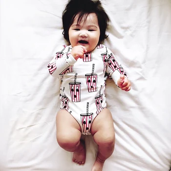 TinyPeople 2020. gadam zīdaiņu Pavasara Kokvilnas ķermeņa bebe drēbes Karikatūra Jaundzimušo kleita cute Drukas bērnu Bodysuit Baby Zēni Meitenes Jumpsuit