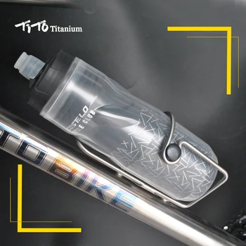 TiTo Titāna Sakausējuma MTB/Road bike Ūdens Pudeli, Būris, Velosipēdu Dzert Ūdeni, Pudeļu Plaukts Turētājs Velosipēdu Piederumi titāna sakausējuma skrūves