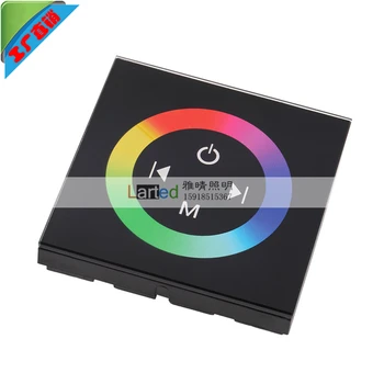 TM08-White/Black Touch paneļa RGB led dimmer Slēdzi pie Sienas kontrolieris 12V -24V MAX4A/CH par RGB/Vienu Krāsu led lentes 7467
