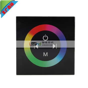 TM08-White/Black Touch paneļa RGB led dimmer Slēdzi pie Sienas kontrolieris 12V -24V MAX4A/CH par RGB/Vienu Krāsu led lentes