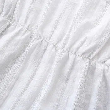 Toddler Meitenes Vasaras Apģērbu Komplekts Baltā krāsā Tops+Elastīga Vidukļa Džinsus vai Bikses Izšūtu 2gab Bērniem Tērps Mazulim Meitene Drēbes, Izmēri 2-ź5 y