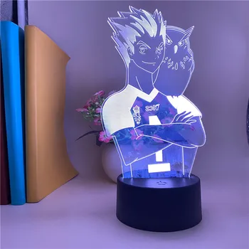 Touch Sensors Smart Tālrunis Kontroli 3D Lampas anime Haikyuu Kotaru Bokuto Vizuāla Gaismas Efektu Bateriju Darbināmas Led Gaismas Indikators 62378