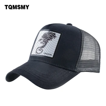 TQMSMY Modes Trucker Caps Vīrieši Sievietes Snapbakc Hip Hop Beisbola cepure Ar Dragon Plāksteris Elpojošs Acs Gadījuma Tētis Cepuri Kauli TME22