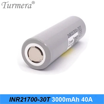 Turmera 21700 3000mah akumulators 40A INR21700-30T Uzlādējams Litija Akumulatoru E-cigarešu Vape un Skrūvgriezi putekļsūcējs