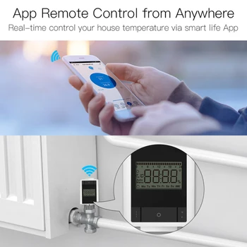 Tuya ZigBee 3.0 Smart Termostatu, Sildītāju TRV termostatiskajiem Vārstu Balss Kontroles Darbu Ar Alexa, Google Home