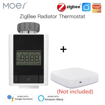 Tuya ZigBee 3.0 Smart Termostatu, Sildītāju TRV termostatiskajiem Vārstu Balss Kontroles Darbu Ar Alexa, Google Home