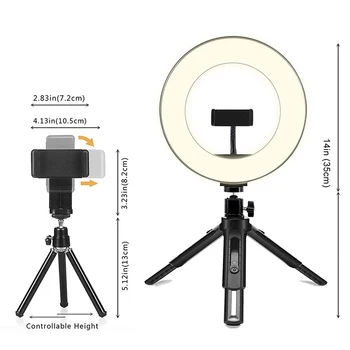 Tālrunis LED Gaismas Gredzens Selfie Gredzenu, lampas, Fotogrāfijas, Video Ierakstu Live Studio Aizpildīt gaismas Foto gaismas
