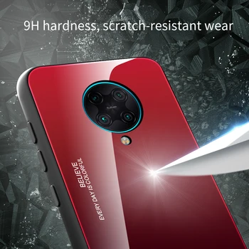 Uftemr Phone Gadījumā Xiaomi Poco X3 NFC Gadījumā Rūdīta Stikla ar Slīpumu, Triecienizturīgs Vāks Xiaomi Pocophone Poco X3 F2 Pro X2