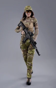 Uguns Meitene Rotaļlietas 1/6 FG003 Taktiskās Sieviešu Gunner Uguns Sērijas Uzstādīt Sieviešu Īpašu Spēku, Kamuflāžas Apģērbu 12