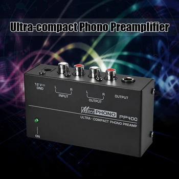 Ultra-Kompaktās Phono Preamp Preamplifier Ar Rca 1/4Inch Trs Saskarnes Preamplificador Phono Preamp(Es Spraudnis)