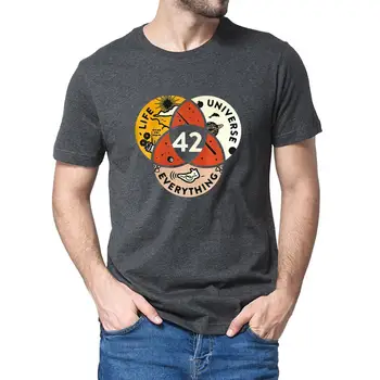 Unisex Kokvilnas, 42 Atbildēt Uz Dzīvi, Visumu Un Viss Douglas Adams Melns Vīriešu T-krekls sievietēm mīksto tee