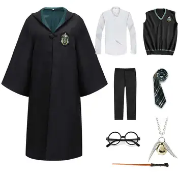 Unisex Slytherin Ravenclaw Hufflepuff Drēbes Studentu Halloween Kostīmu Burvju Vednis Apmetnis Puse Cosplay 13774