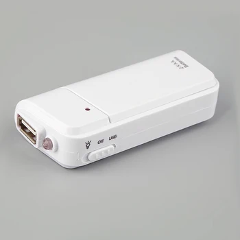 Universālais Portatīvo USB Avārijas 2 AA Baterijas Extender Lādētāja Jauda Banka Piegādes Box iPhone Mobilo Xiaomi MP3 MP4 Balts