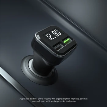 Universālā Multifuncation QC3.0 Auto piepīpētāja Ligzdā 2.4 Dual-port USB Ātri Uzlādēt Auto Lādētāju, Automašīnas Sprieguma Monitoru